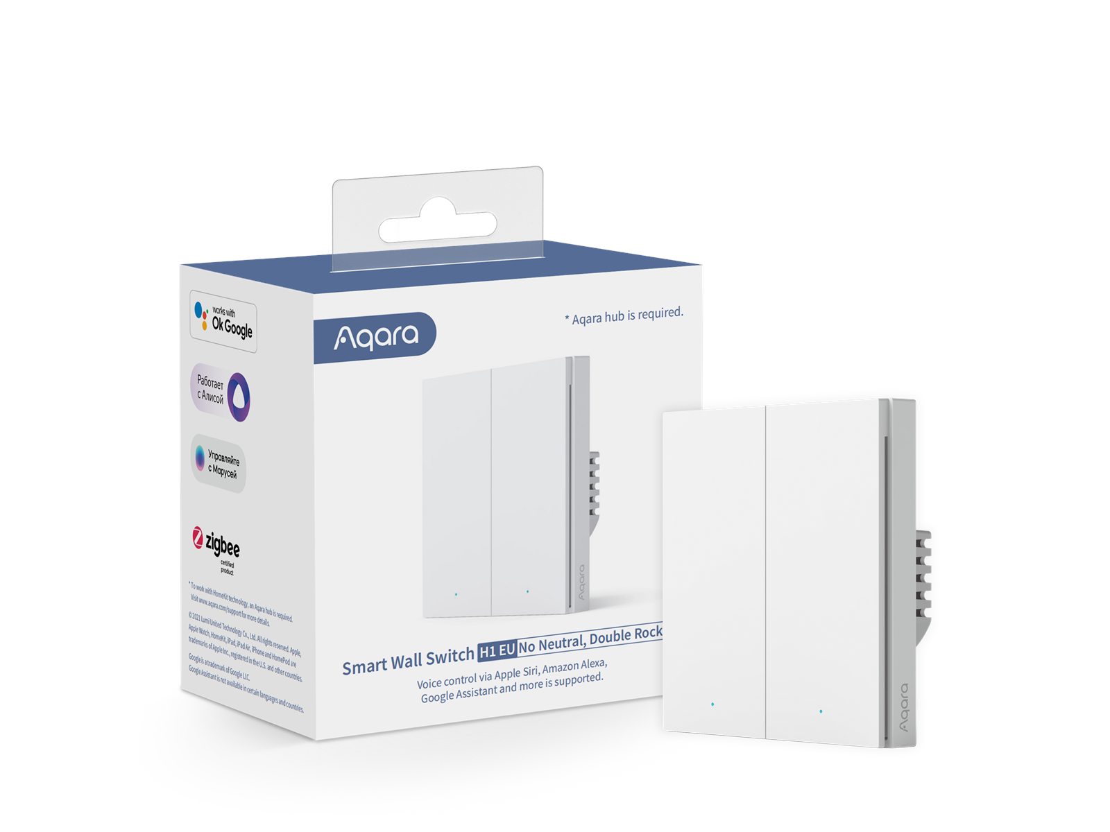 Aqara Smart Wall Switch H1 (no neutral) - Double Rocker