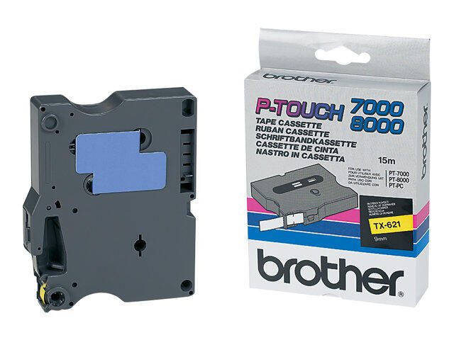 Brother Original P-Touch Farbband schwarz auf gelb (TX-621)
