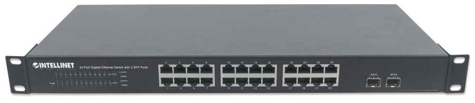 INTELLINET Switch 24x GE Rackmount 2x SFP