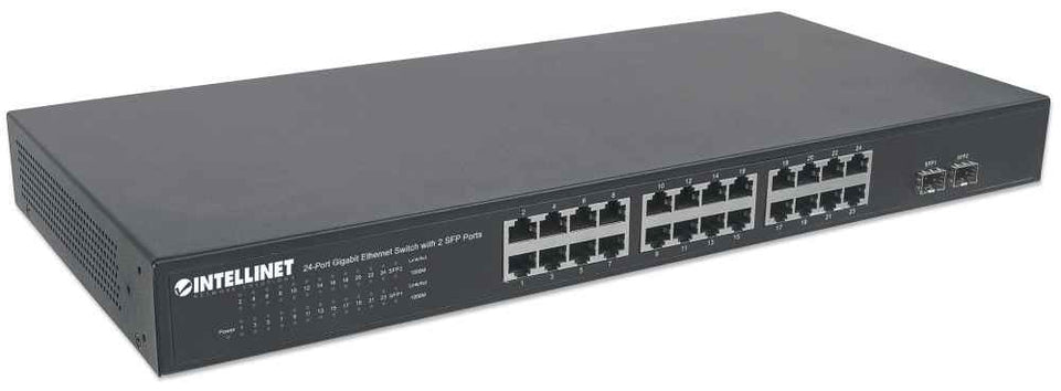 INTELLINET Switch 24x GE Rackmount 2x SFP