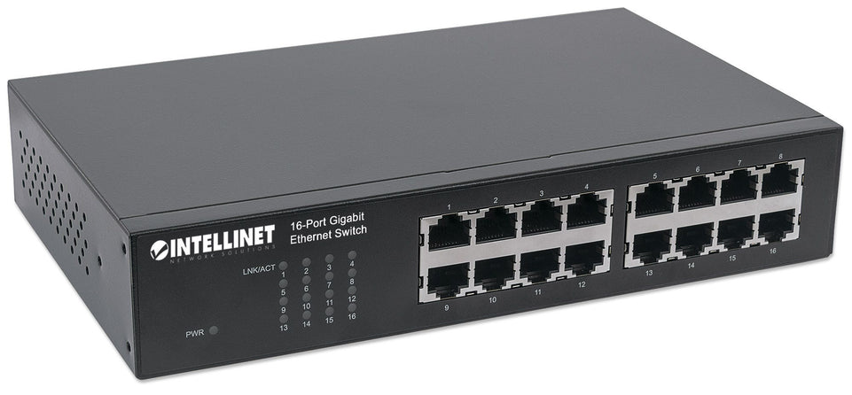 INTELLINET Switch 16x GE Desktop/Rackmount