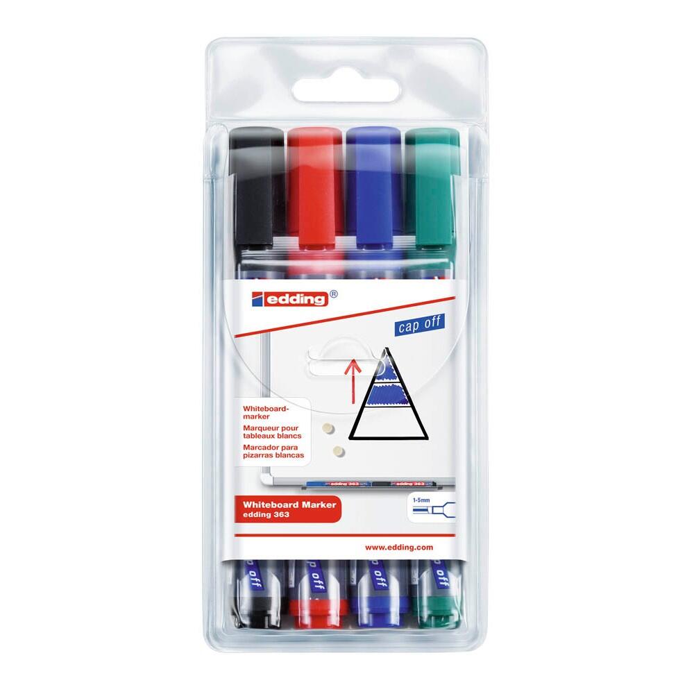 edding 363 Whiteboard-Marker farbsortiert 1,0 - 5,0 mm - 4 Stück