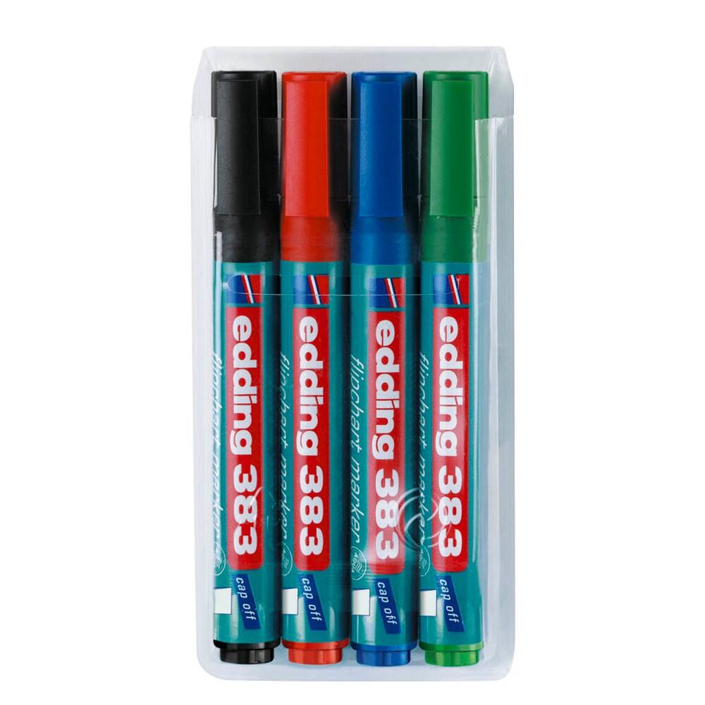 edding 383 Flipchart-Marker 1,0 - 5,0 mm - farbsortiert 4er-Set