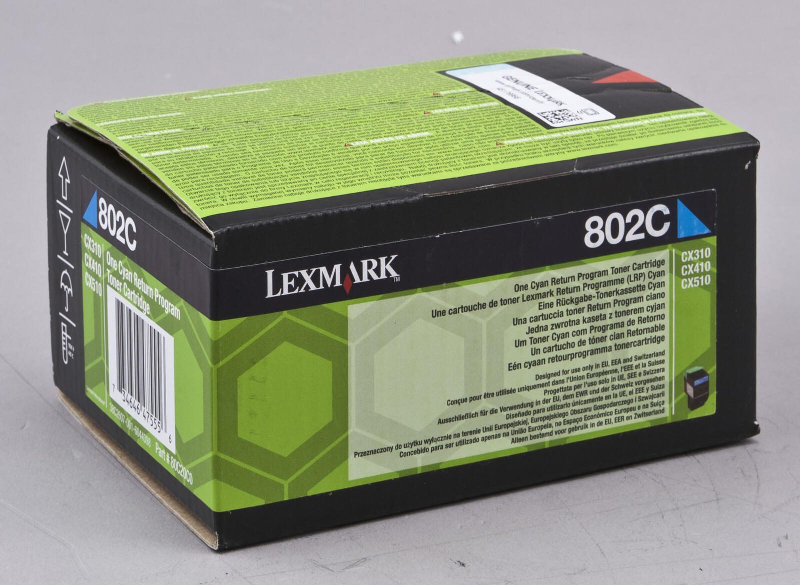 Lexmark Original 802C Toner cyan 1.000 Seiten (80C20C0) für CX310dn/n, CX410de/dte/e, CX510de/dhe/dthe
