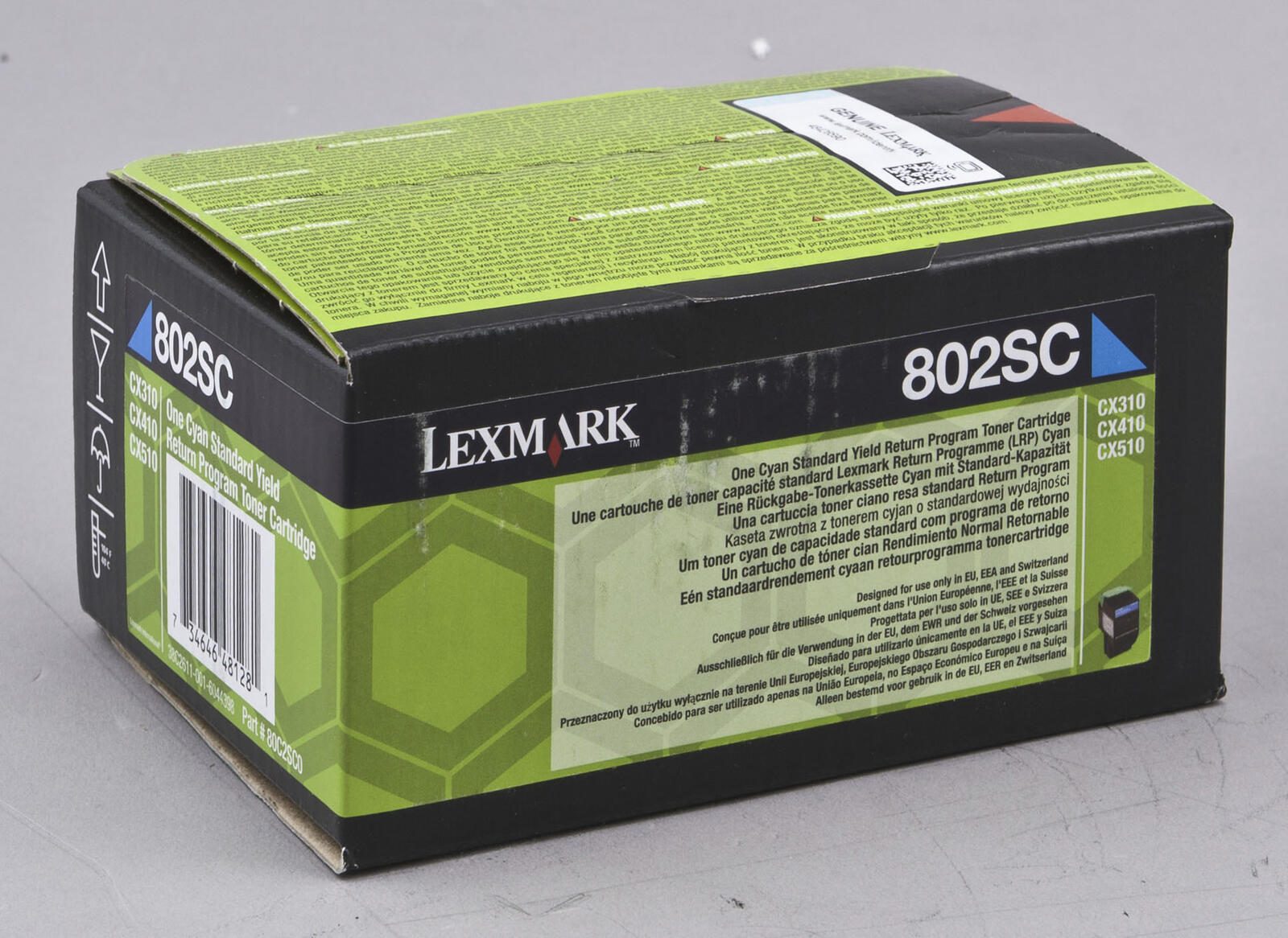 Lexmark Original 802SC Toner cyan 2.000 Seiten (80C2SC0) für CX310n/dn, CX410e/de/dte, CX510de/dhe/dthe