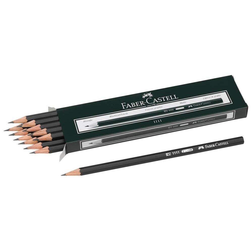 Faber-Castell 1111 Bleistifte HB - 12 Stück schwarz
