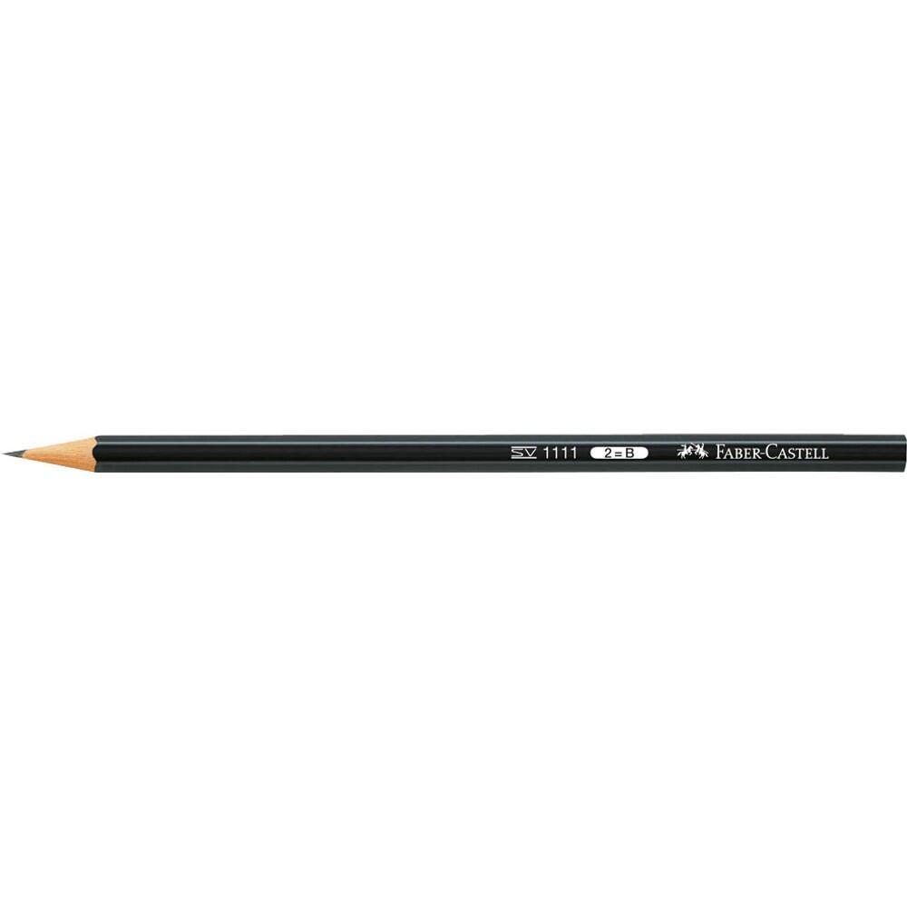 FABER-CASTELL 1111 Bleistifte 2B schwarz - 12 Stück