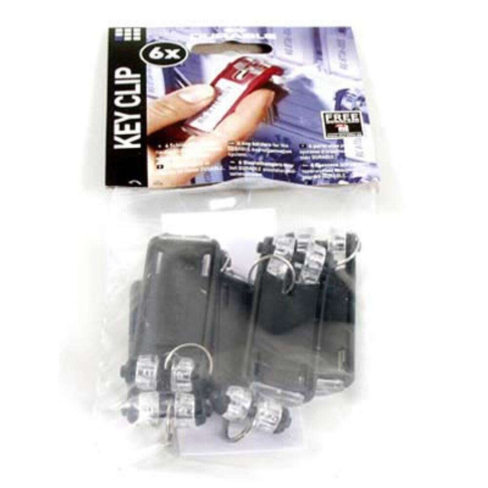 DURABLE Schlüsselanhänger KEY CLIP schwarz - 6 Stück