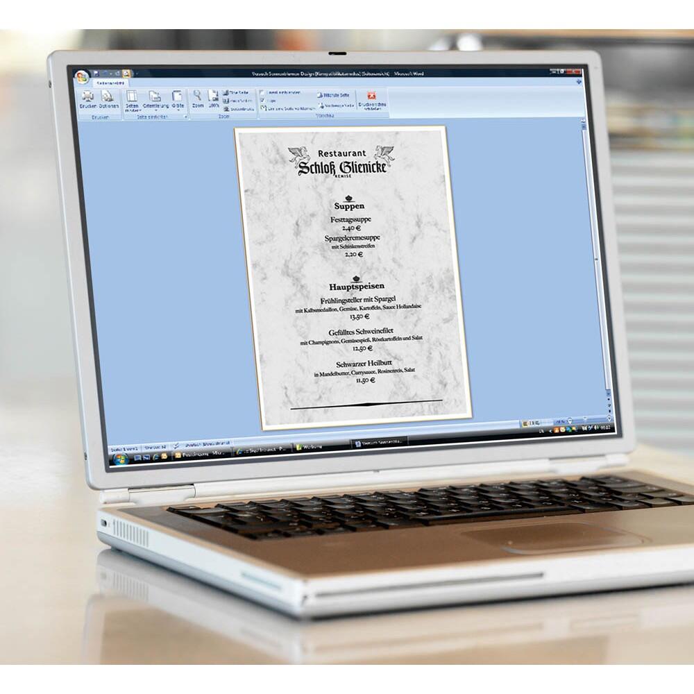 sigel Briefpapier DIN A4 200g/qm Marmor grau - 50 Blatt