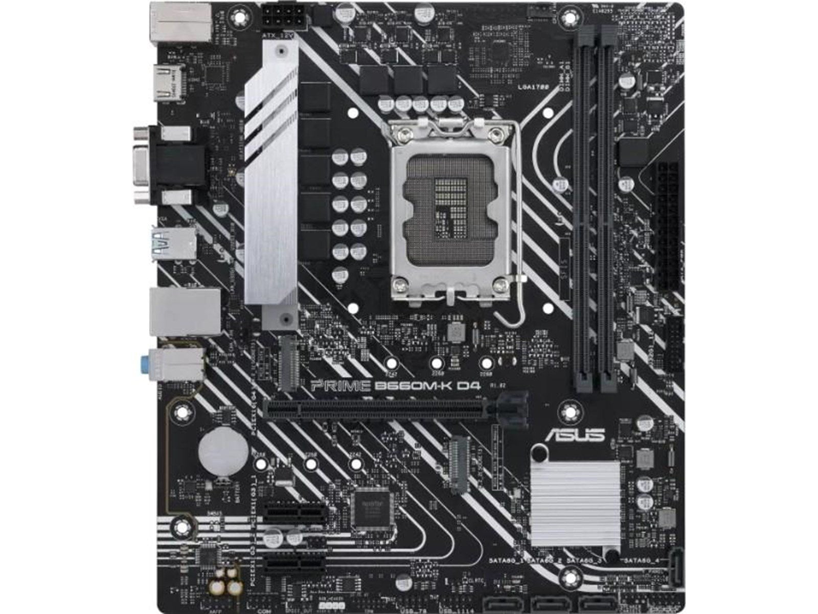 ASUS PRIME B660M-K D4 Mainboard - Intel B660 - Intel LGA1700 socket - DDR4 RAM - Micro-ATX