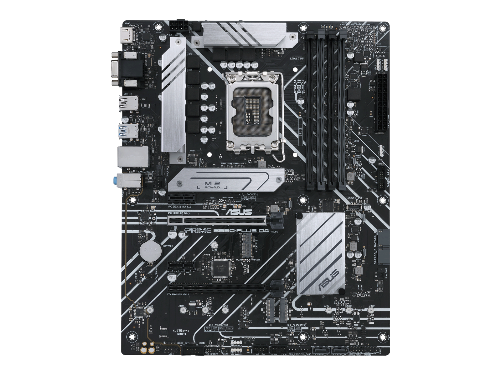 ASUS PRIME B660-PLUS D4 Mainboard - Intel B660 - Intel LGA1700 socket - DDR4 RAM - ATX