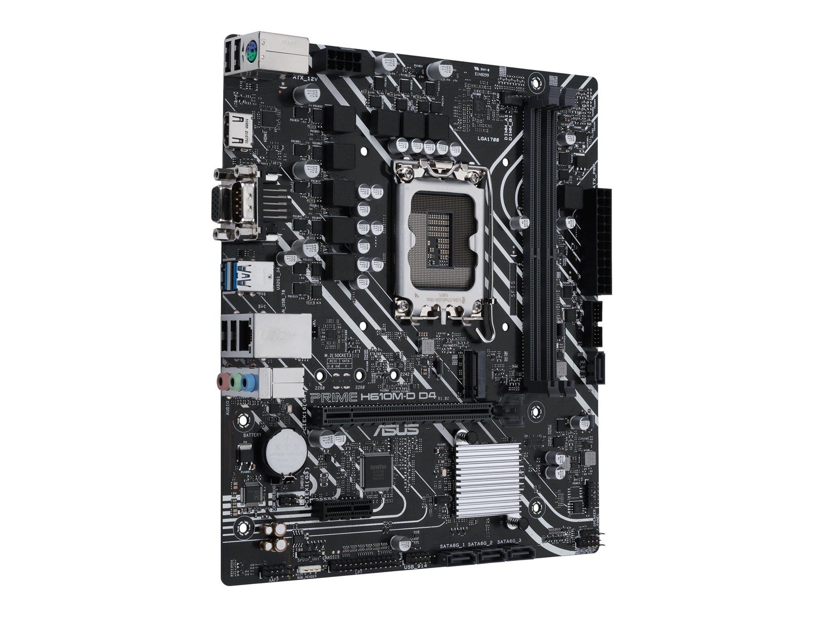 ASUS PRIME H610M-D D4 Mainboard - Intel H610 - Intel LGA1700 socket - DDR4 RAM - Micro-ATX