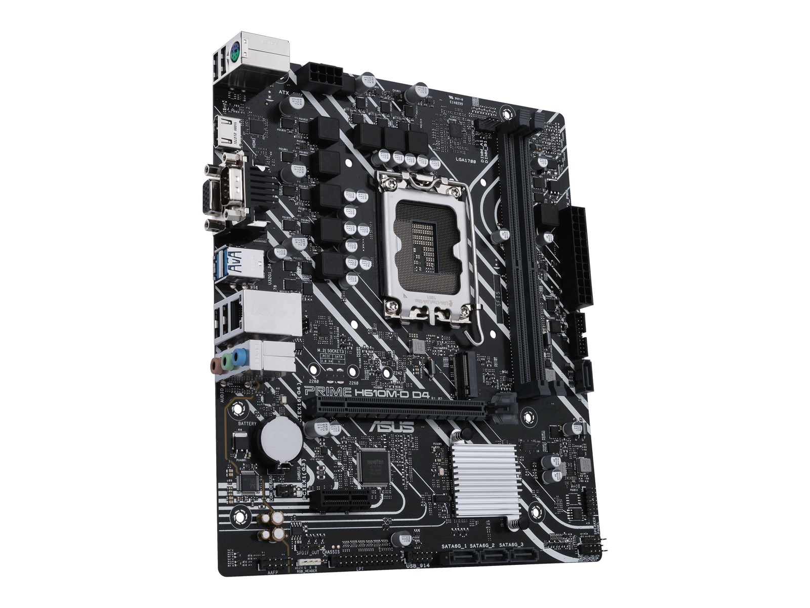 ASUS PRIME H610M-D D4 Mainboard - Intel H610 - Intel LGA1700 socket - DDR4 RAM - Micro-ATX
