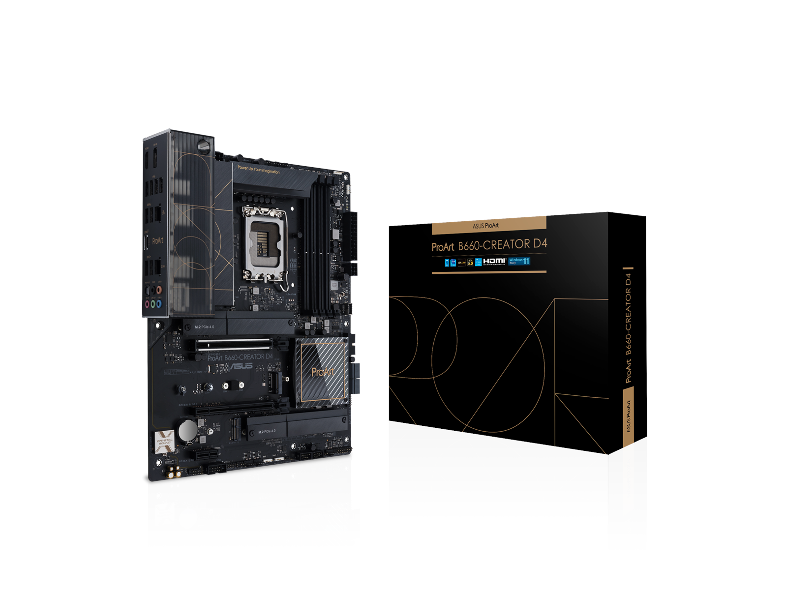 ASUS PROART B660-CREATOR D4 Mainboard - Intel B660 - Intel LGA1700 socket - DDR4 RAM - ATX