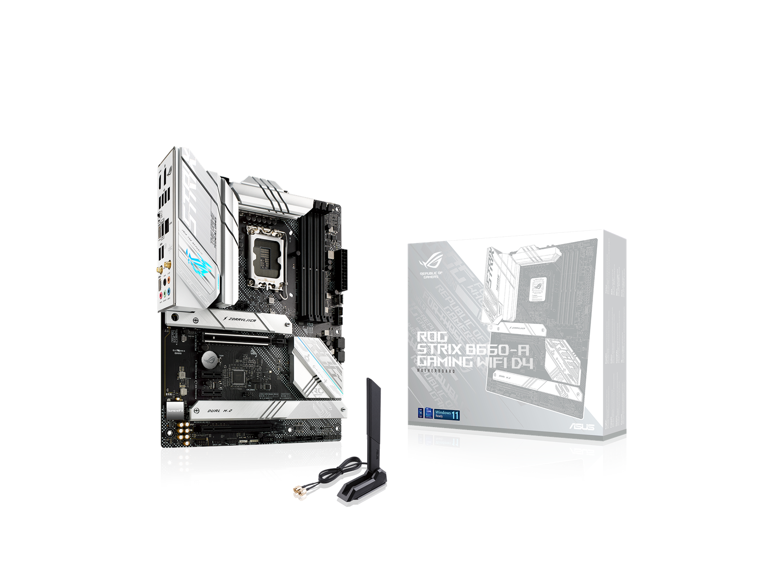 ASUS ROG STRIX B660-A GAMING WIFI D4 Mainboard - Intel B660 - Intel LGA1700 socket - DDR4 RAM - ATX