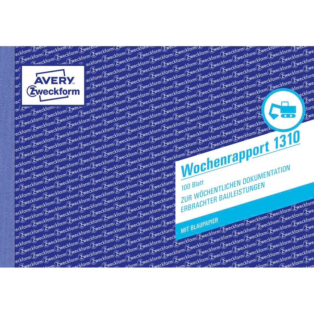 AVERY Zweckform Wochenrapport Formularbuch 1310 - 1 x 100 Blatt