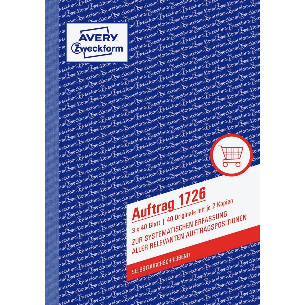 AVERY Zweckform Auftrag Formularbuch 1726 - 3 x 40 Blatt