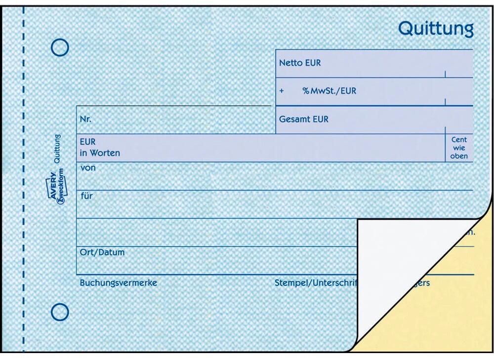 AVERY Zweckform Quittung 1735