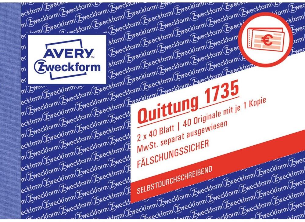 AVERY Zweckform Quittung 1735