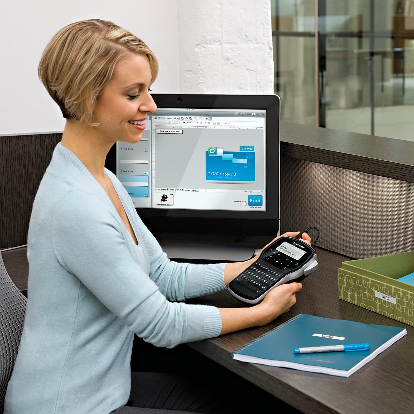 DYMO® LabelManager™ 280 / Beschriftungsgerät - QWERTZ-Tastatur, im KofferSet