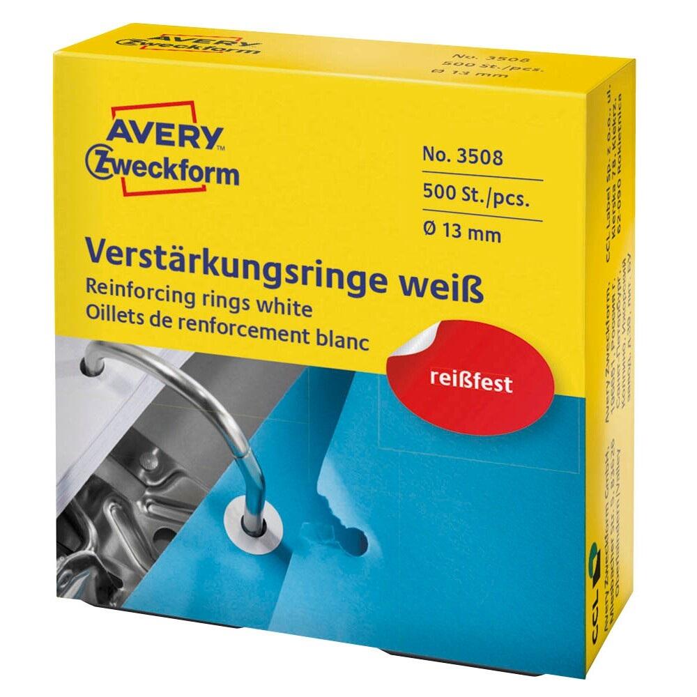 Avery Zweckform Verstärkungsringe Ø 13 mm weiß - 500 Stück