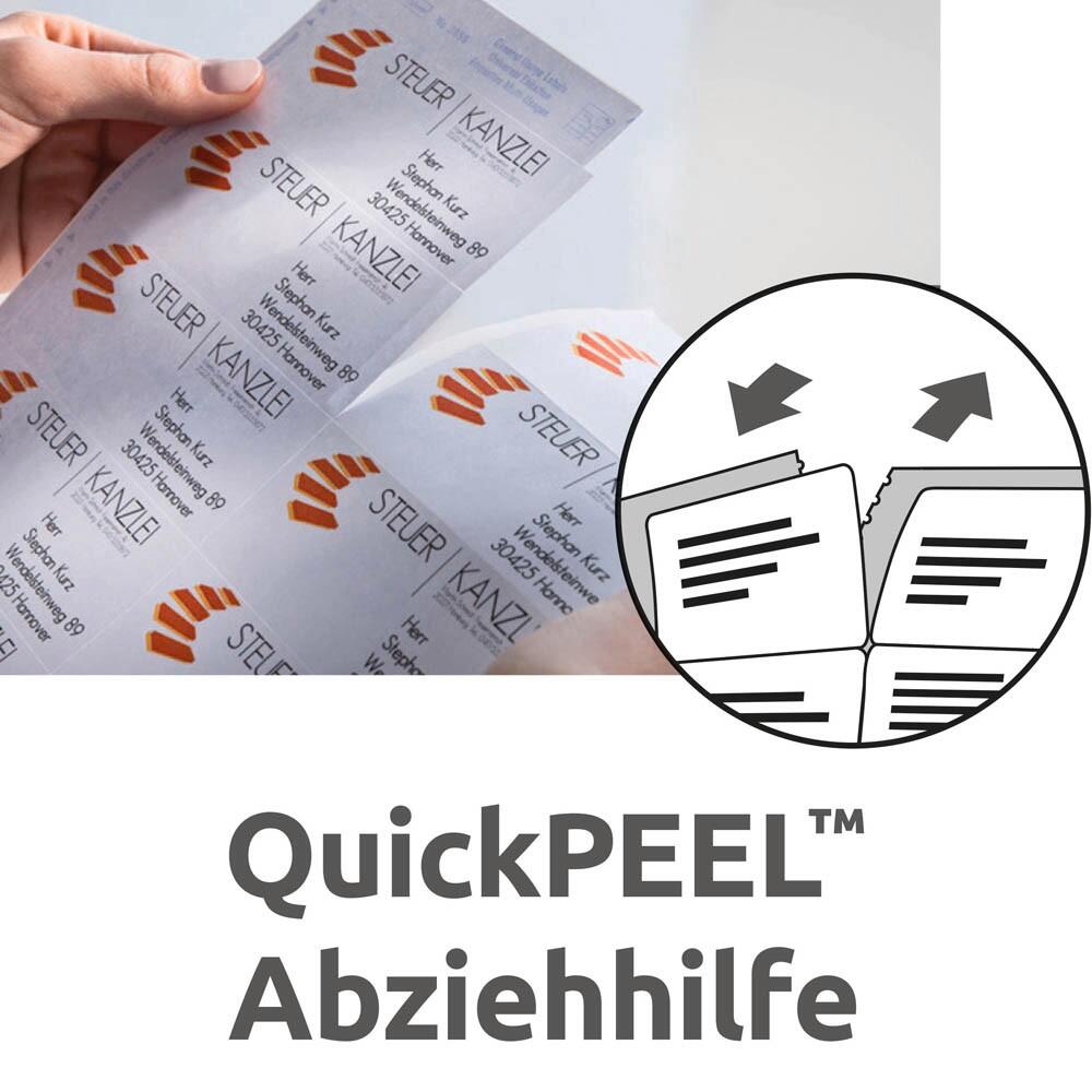 AVERY Zweckform Etiketten 3658 weiß 64,6 x 33,8 mm - 2.400 Stück