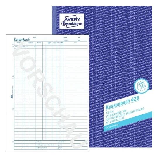 AVERY Zweckform Kassenbuch A4 EDV-gerecht - 100 Blatt