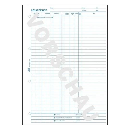 AVERY Zweckform Kassenbuch A4 EDV-gerecht - 100 Blatt