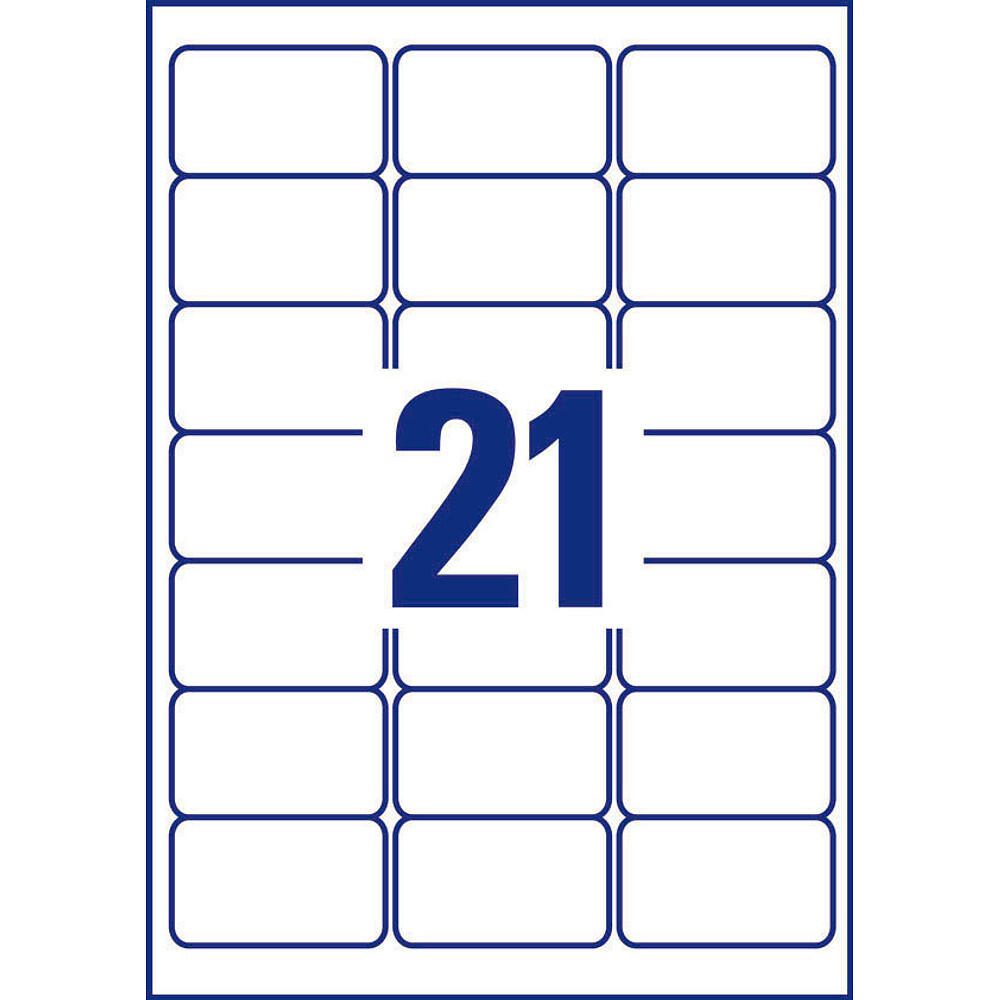 AVERY Zweckform Etiketten L6023REV-25 weiß 63,5 x 38,1 mm - 630 Stück