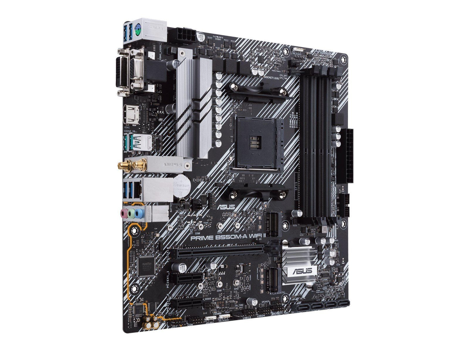 ASUS PRIME B550M-A WIFI II Mainboard - AMD B550 - AMD AM4 socket - DDR4 RAM - Micro-ATX