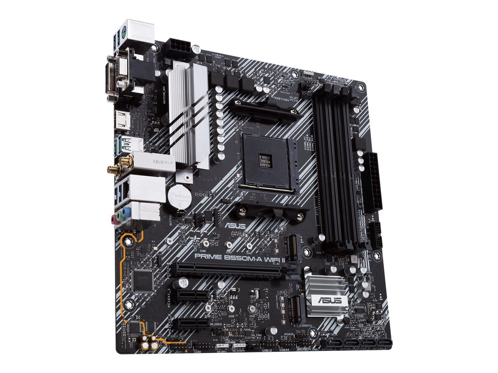 ASUS PRIME B550M-A WIFI II Mainboard - AMD B550 - AMD AM4 socket - DDR4 RAM - Micro-ATX