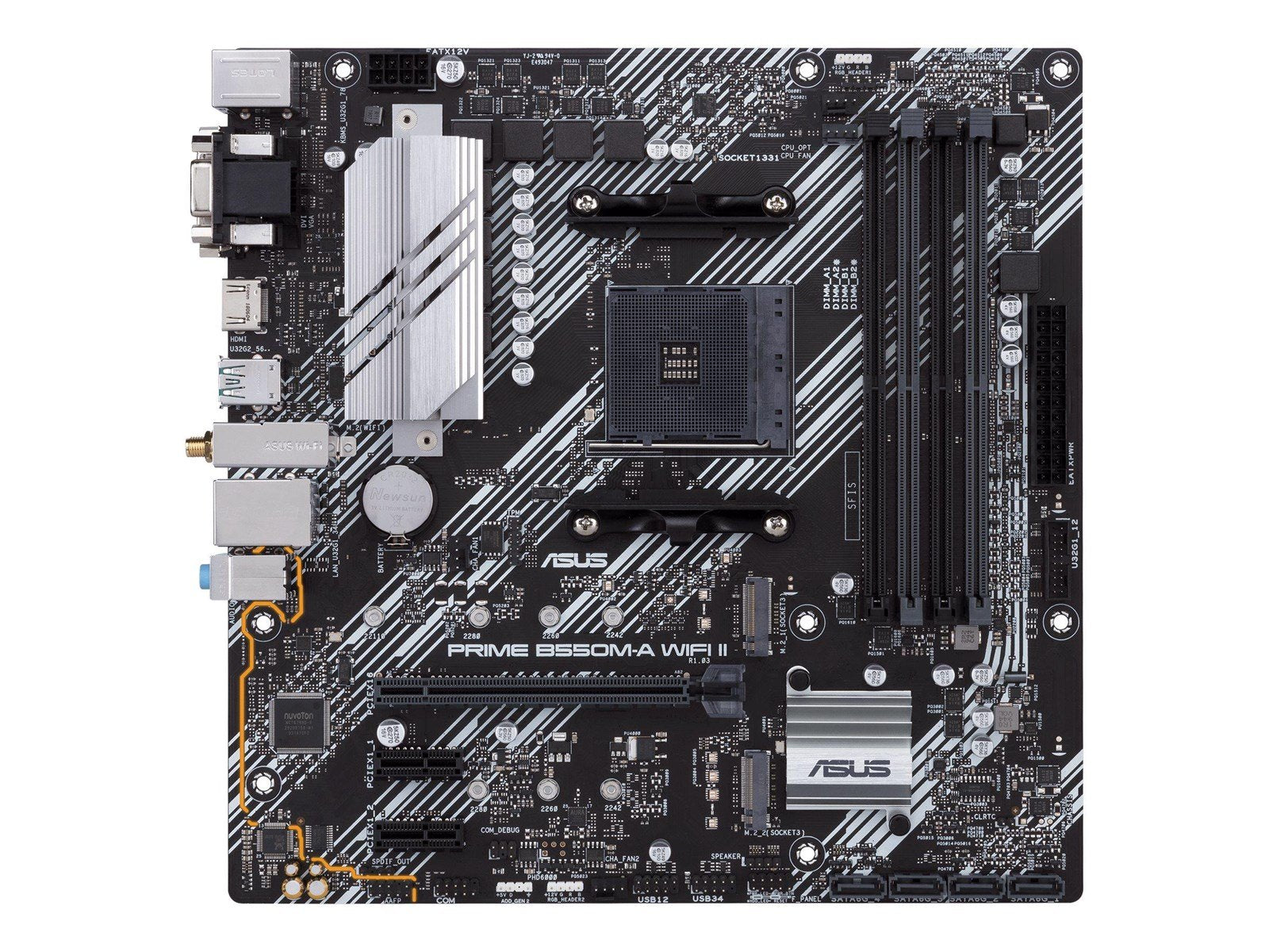 ASUS PRIME B550M-A WIFI II Mainboard - AMD B550 - AMD AM4 socket - DDR4 RAM - Micro-ATX