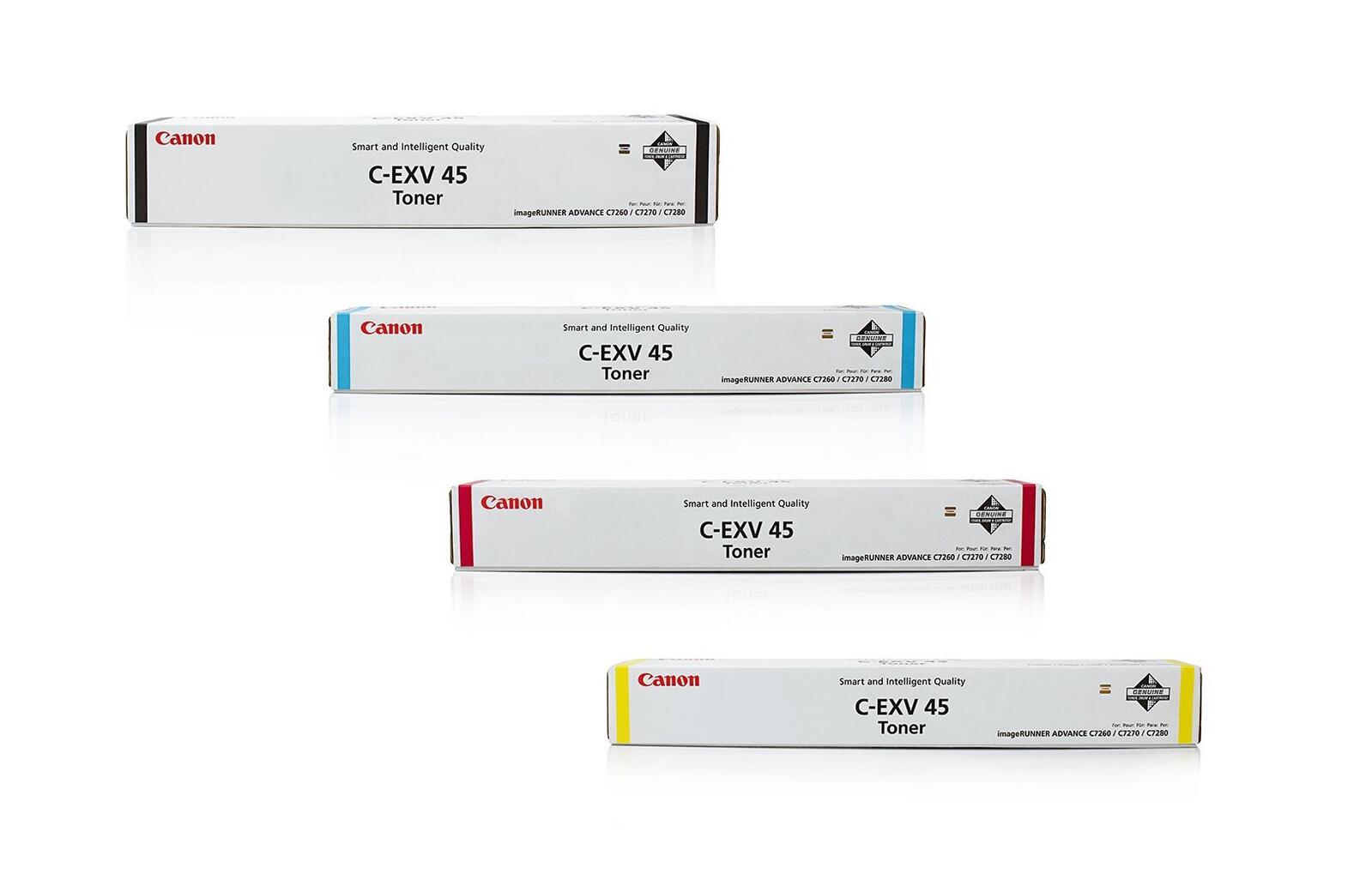 Canon Original Toner C-EXV45 4er-Set schwarz, cyan, magenta, gelb