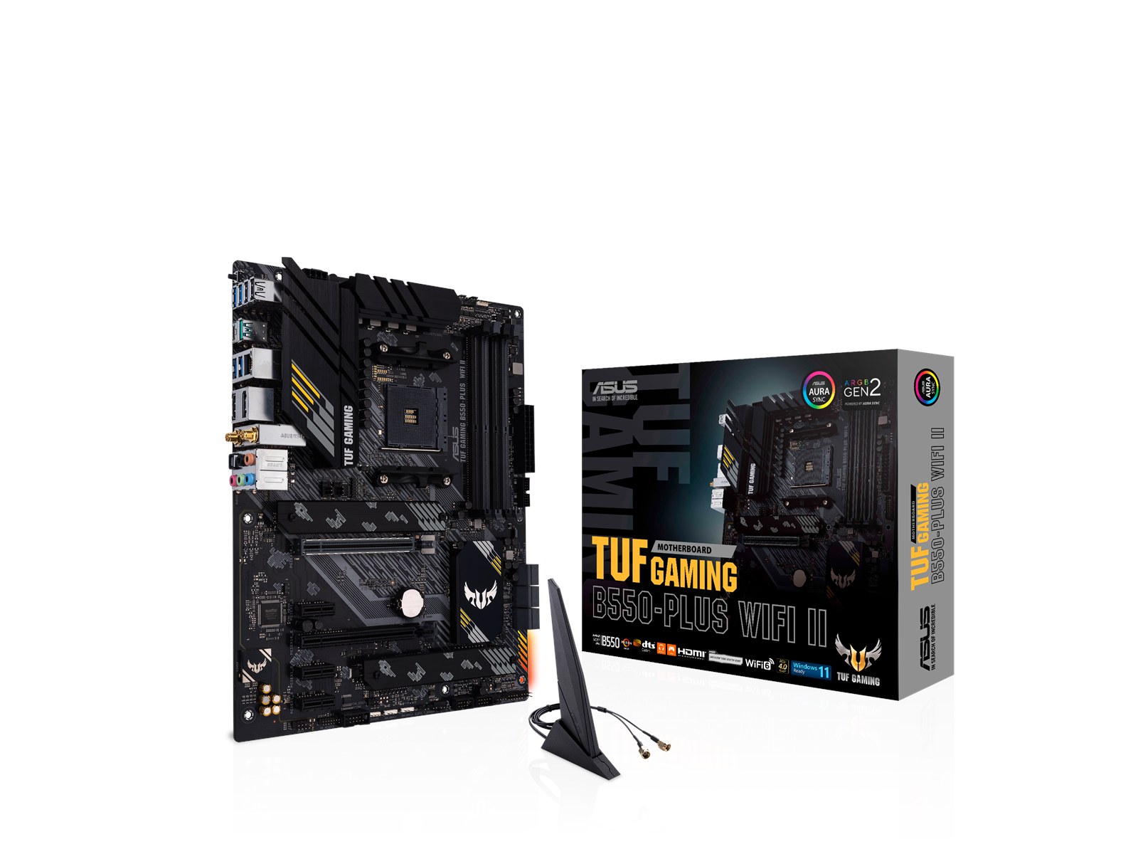 ASUS TUF GAMING B550-PLUS WIFI II Mainboard - AMD B550 - AMD AM4 socket - DDR4 RAM - ATX