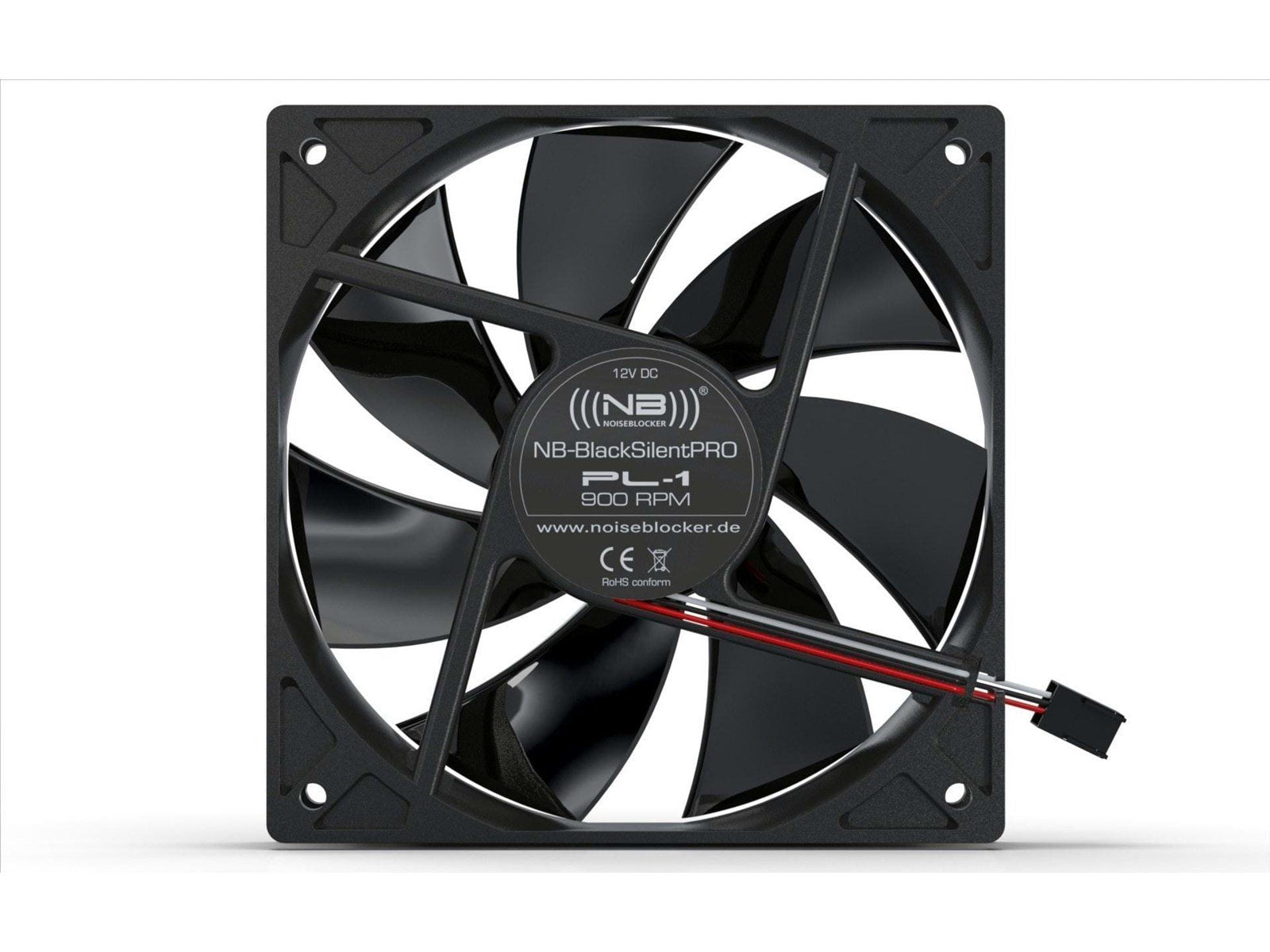 Blacknoise BlackSilent Pro PL-PS - Gehäuselüfter - 120mm - Schwarz - 24 dBA