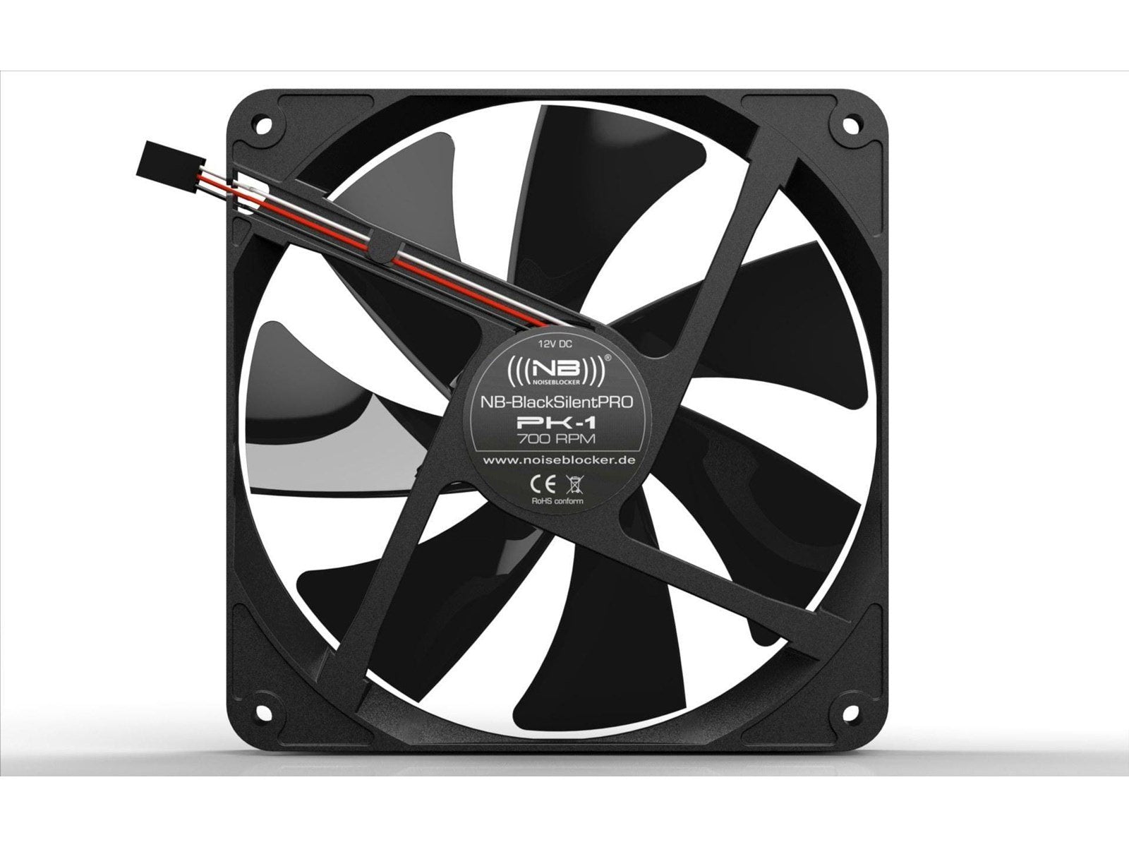 Blacknoise BlackSilent Pro PK-2 - Gehäuselüfter - 140mm - Schwarz - 22 dBA