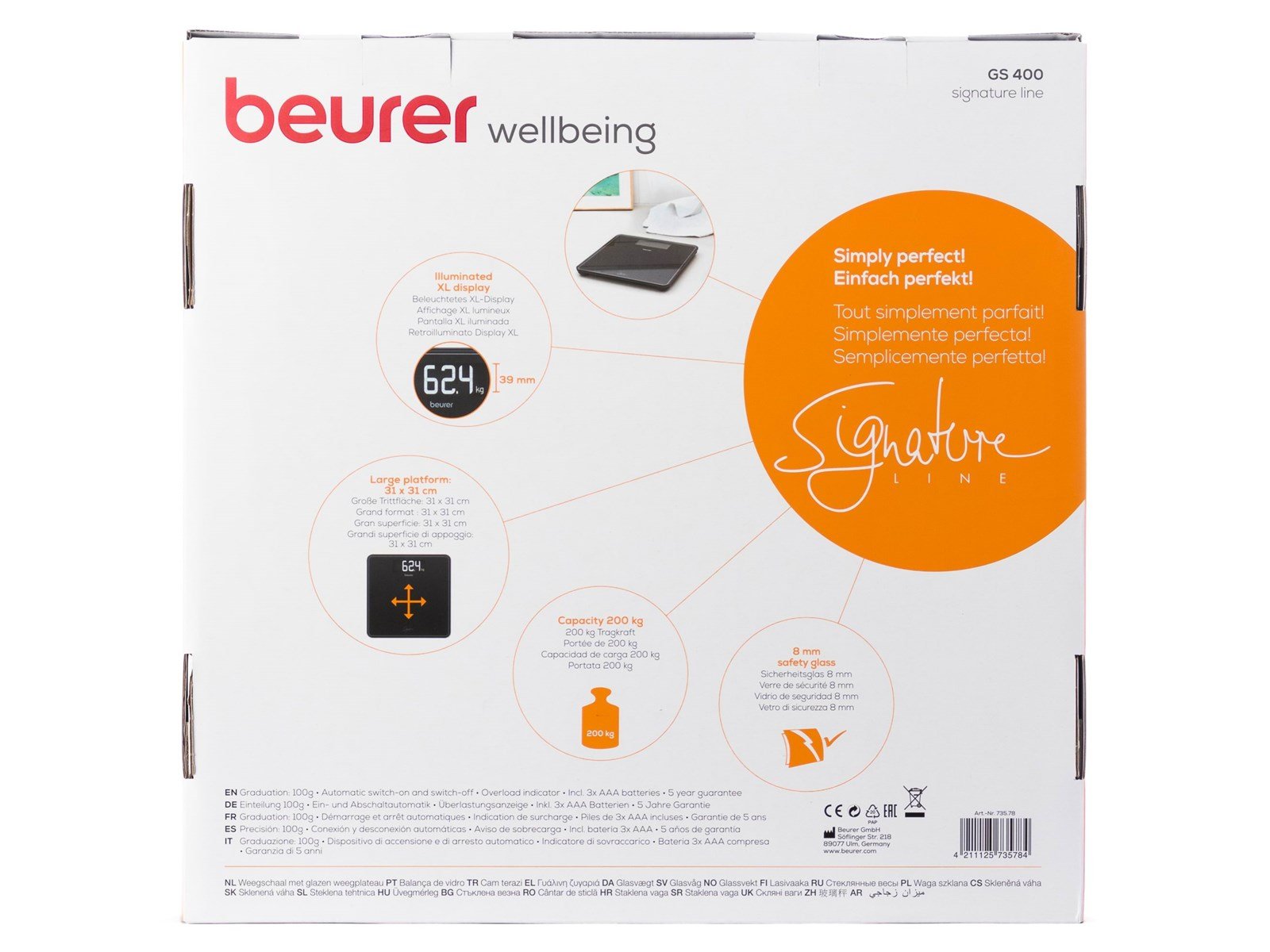 Beurer Badezimmerwaage GS 400