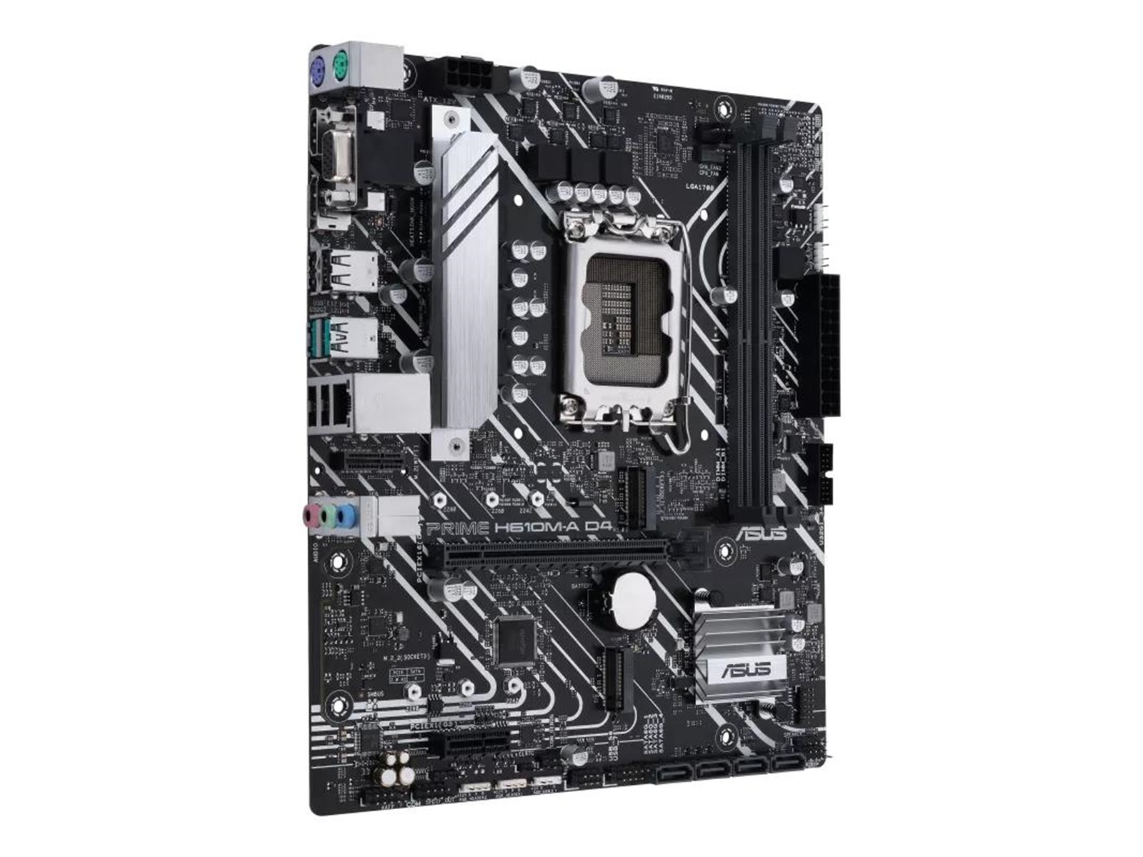 ASUS PRIME H610M-A D4-CSM Mainboard - Intel H610 - Intel LGA1700 socket - DDR4 RAM - Micro-ATX