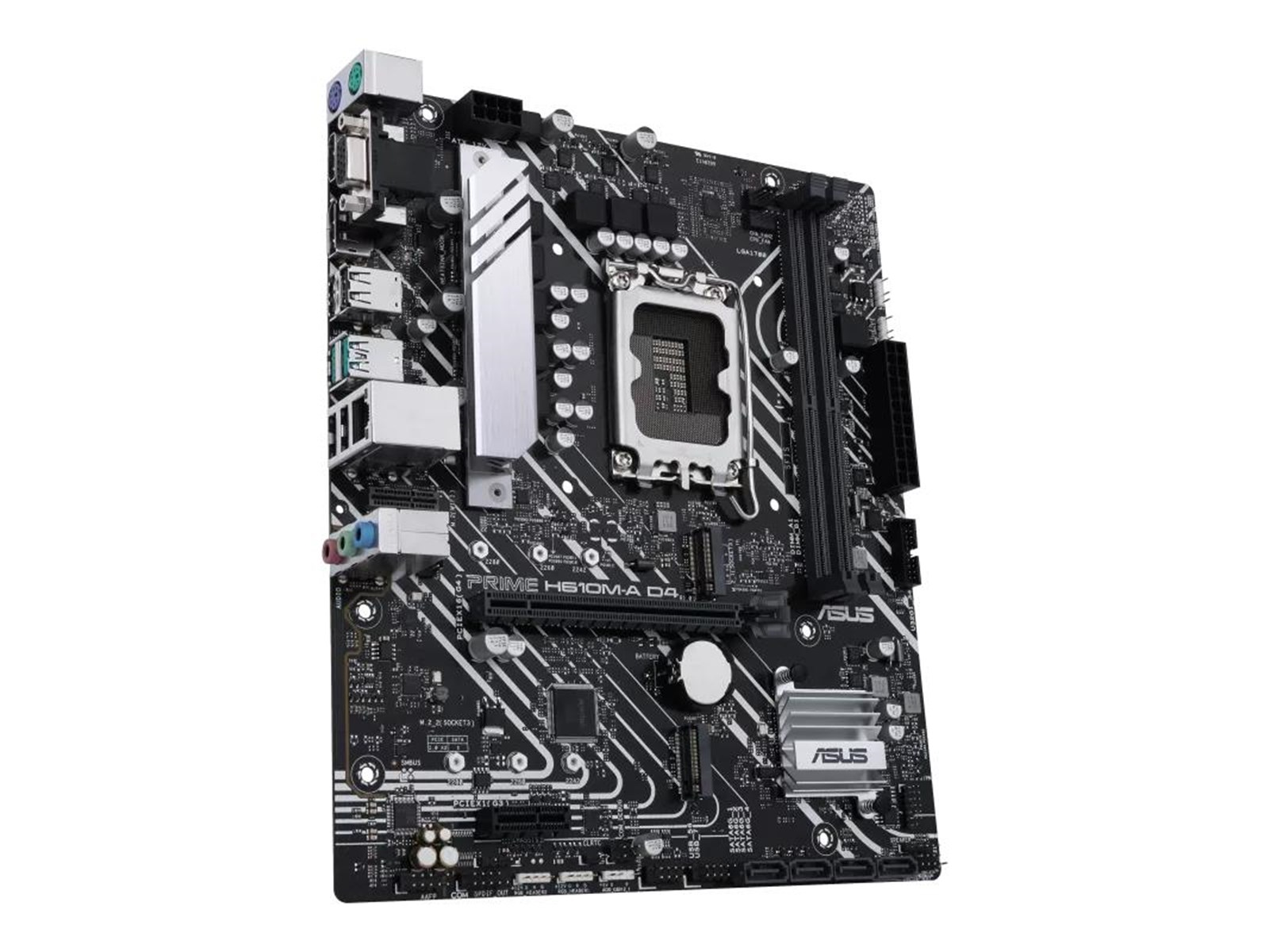 ASUS PRIME H610M-A D4-CSM Mainboard - Intel H610 - Intel LGA1700 socket - DDR4 RAM - Micro-ATX