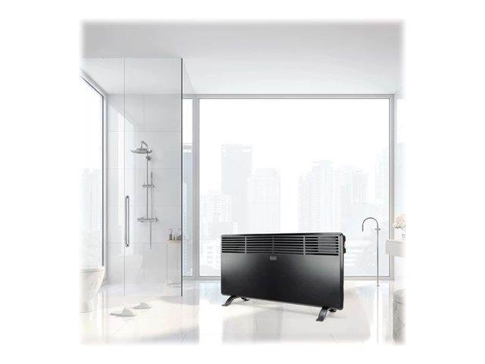 Black & Decker Wand Konvektorheizung, 1800W, Schwarz