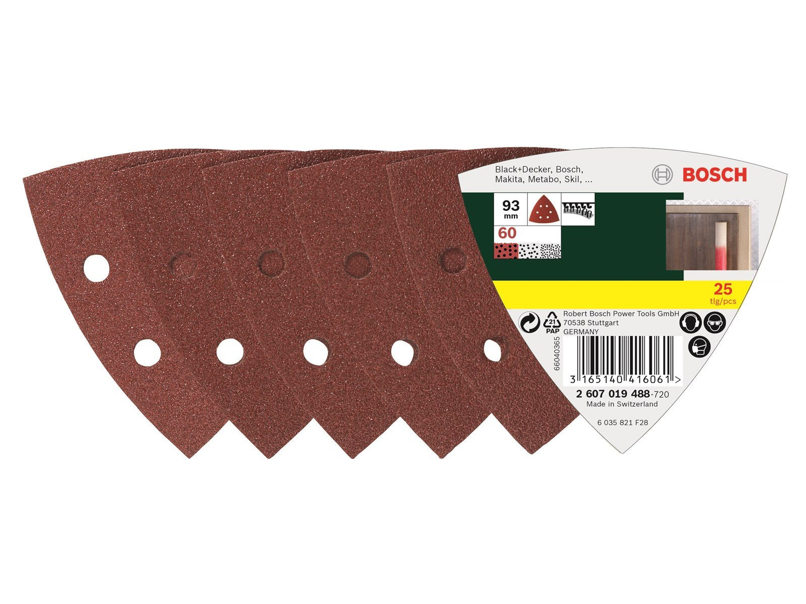 Bosch 25-pcs. Delta sander sheet set G60