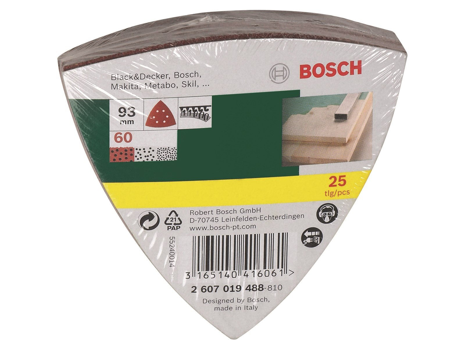 Bosch 25-pcs. Delta sander sheet set G60