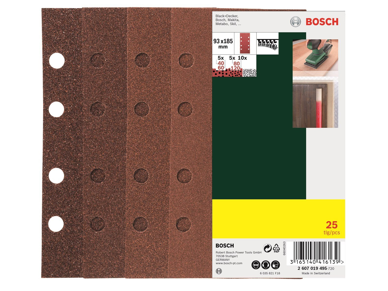 Bosch Coarse Sanding sheet set 25 pcs.