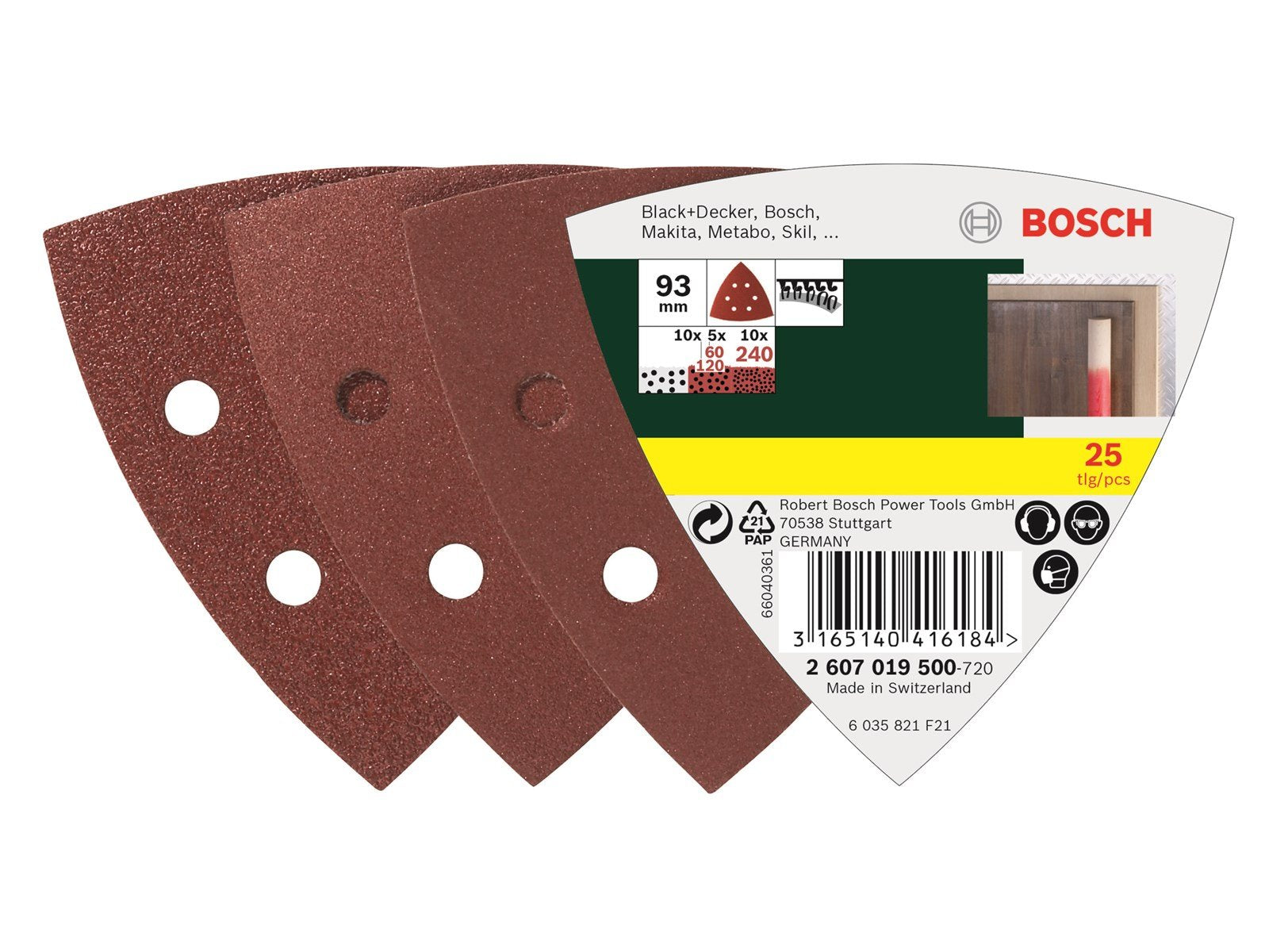 Bosch 25-pcs. Delta sander sheet set G60/120/240