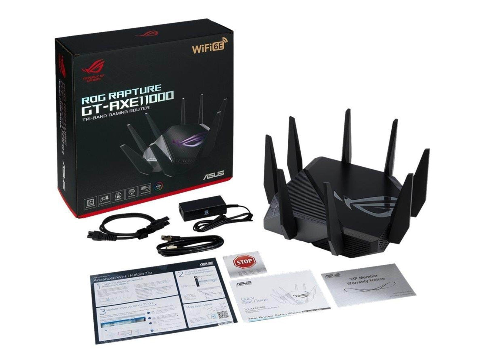 ASUS ROG Rapture GT-AXE11000 Tri-band WiFi 6E (802.11ax) gaming router - Wireless router Wi-Fi 6