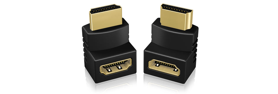 HDMI Adapter IcyBox HDMI Typ A -> HDMI Typ A St/Bu 90° (b)