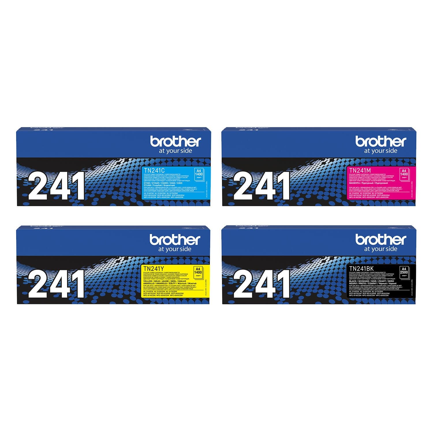 Brother Original TN-241 Toner - 4er Multipack (TN241C, TN241M, TN241Y, TN241BK)
