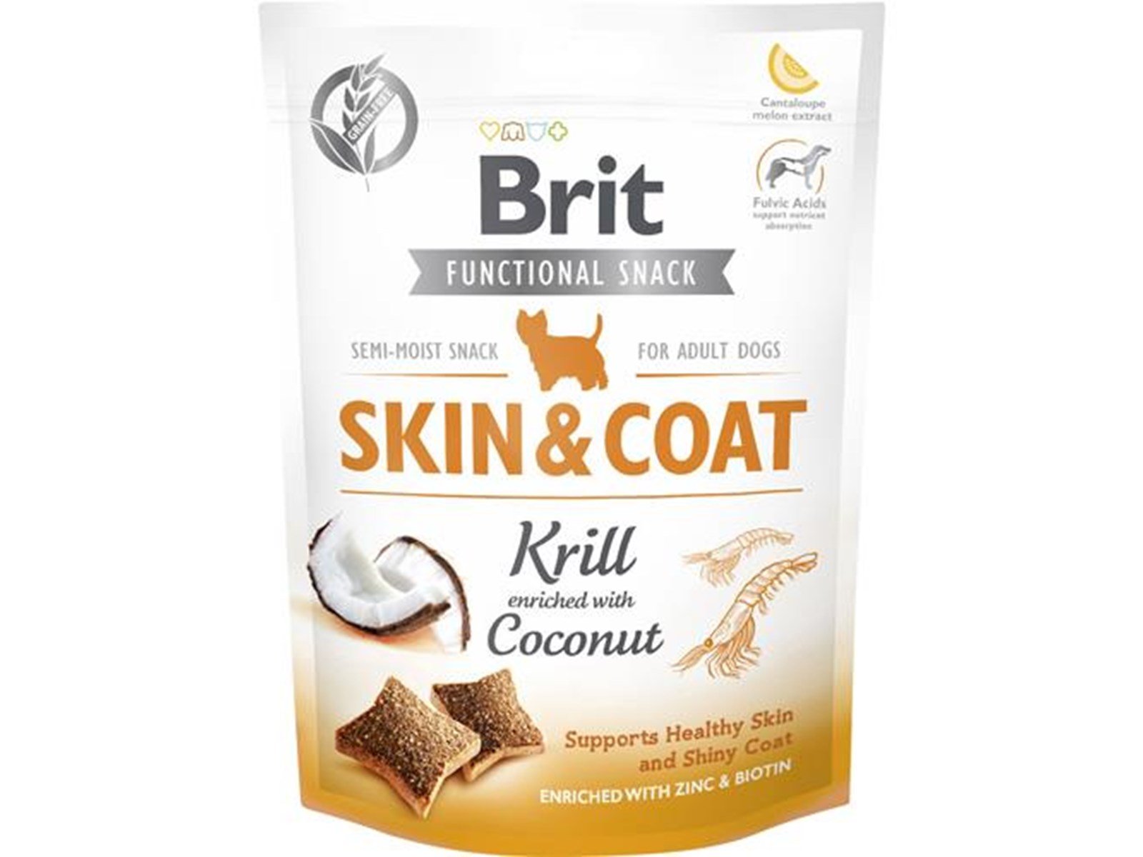 Brit Care Dog Functional Snack Skin+Coat Krill 150g