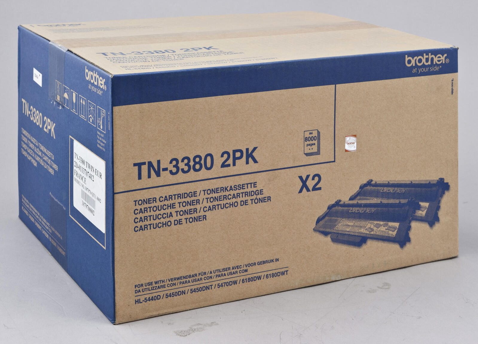 Brother Original TN3380 Toner Doppelpack schwarz 2x 8.000 Seiten (TN-3380TWIN)