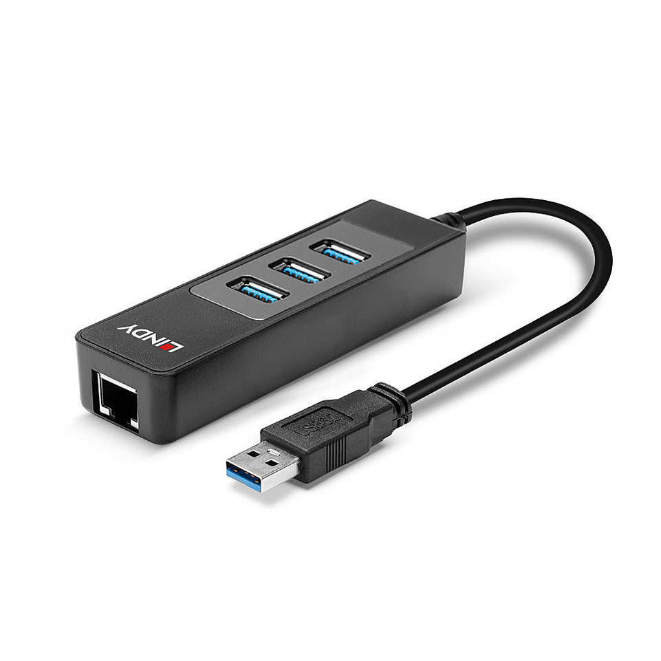 LINDY USB 3.1/3.0 Hub & Gigabit Ethernet Adapter